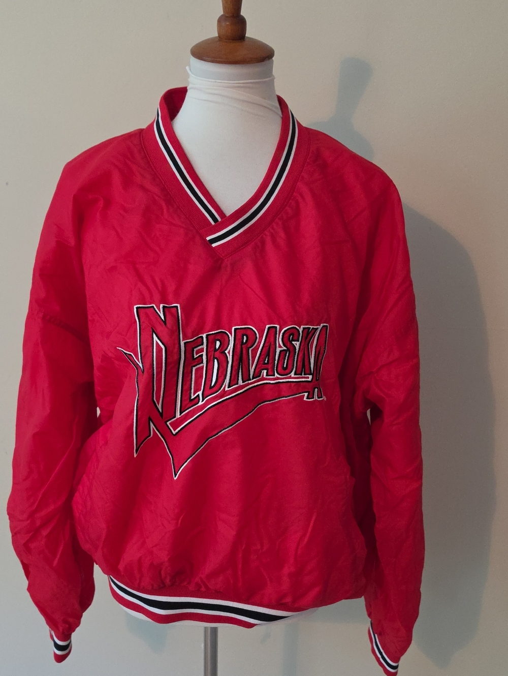 Nebraska Red Pullover V-Neck Team Windbreaker